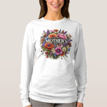 "Dia de as mães Feliz, Flor Selvagem, T-Shirt de L