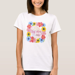 Camiseta Dia de as mães Feliz, Melhor Mãe de sempre