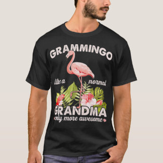 Camiseta Dia de as mães Flamingo Rosa Rosa Vovó Flamingo Fl