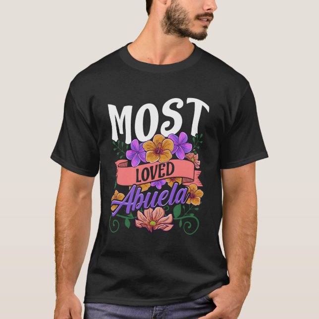 Camiseta Dia de as mães Floral Abuela Mais Amado (Frente)