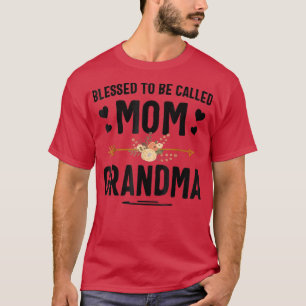 Camiseta Dia de as mães Gráfico Abençoado A Ser Chamado Mãe