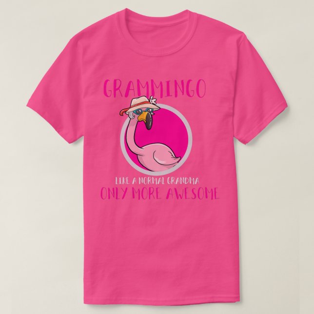 Camiseta Dia de as mães Grandma Flamingo (Frente do Design)
