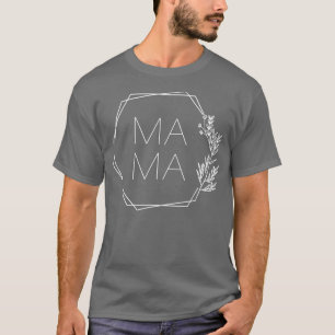 Camiseta Dia de as mães Hexagon Mama Floral