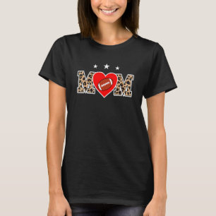 Camiseta Dia de as mães Leopardo De Futebol Para As Mulhere