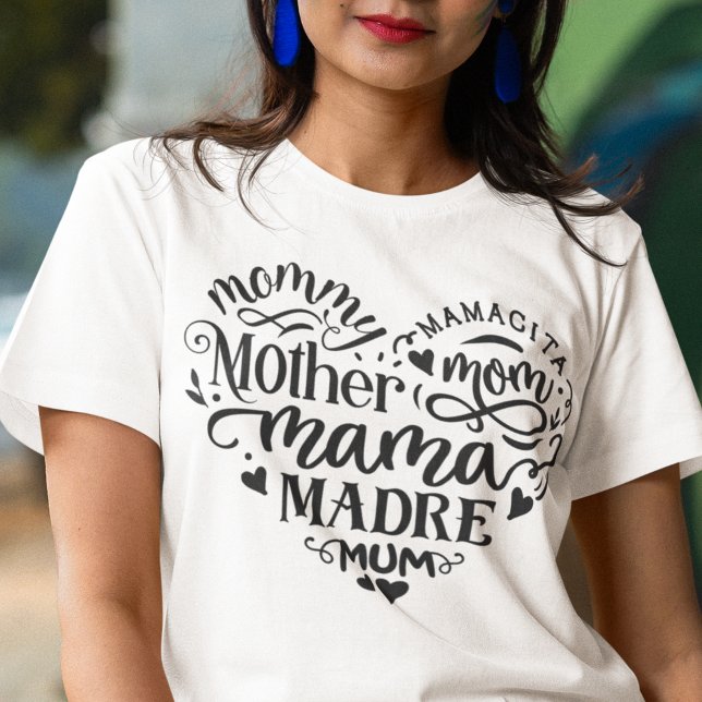 Camiseta Dia de as mães mãe madre mamacita mama (Criador carregado)