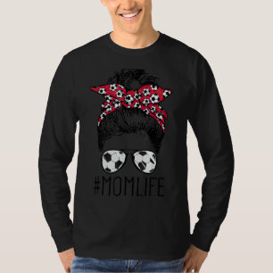 Camiseta Dia de as mães Mãe Vida Futebol Mãe Mulher Mensage
