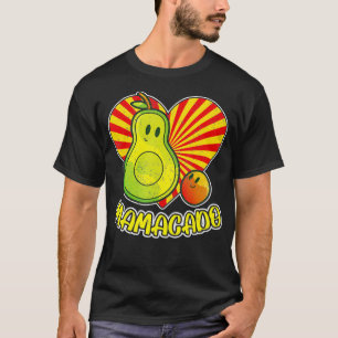 Camiseta Dia de as mães Mamacado Funny Avocado Seed Heart A