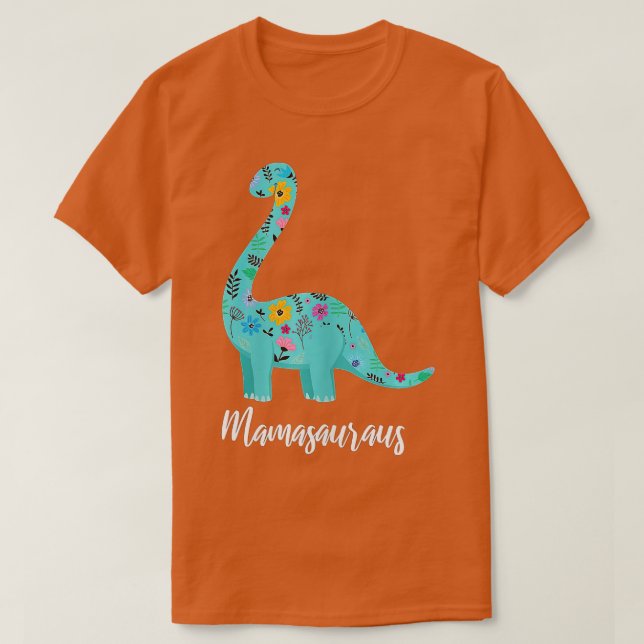 Camiseta Dia de as mães Mamasaurus Dinossauro (Frente do Design)