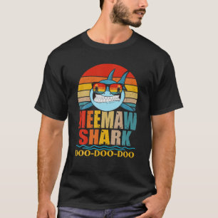 Camiseta Dia de as mães Meemaw Shark Doo Doo Vintage