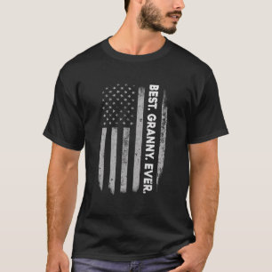 Camiseta Dia de as mães Melhor Avó De Bandeira Americana Pa