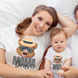 Camiseta Dia de as mães Mulher nova mãe e bebê combinando