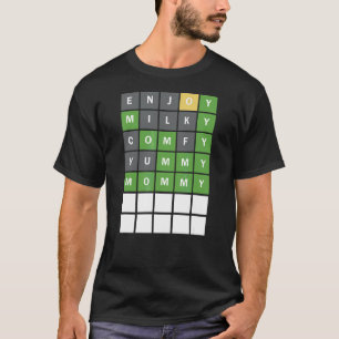 Camiseta Dia de as mães Nova Mãe Palavra Adivinhando Jogo T