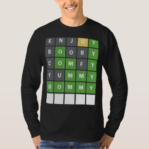 Camiseta Dia de as mães Palavra Adivinhando Jogo Mãe De Enf
