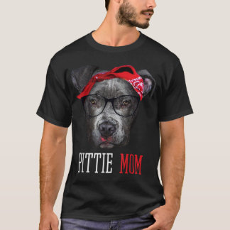 Camiseta Dia de as mães Pittie Mãe Pitbull Dog Lovers