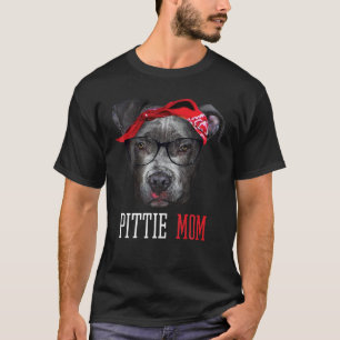 Camiseta Dia de as mães Pittie Mãe Pitbull Dog Lovers