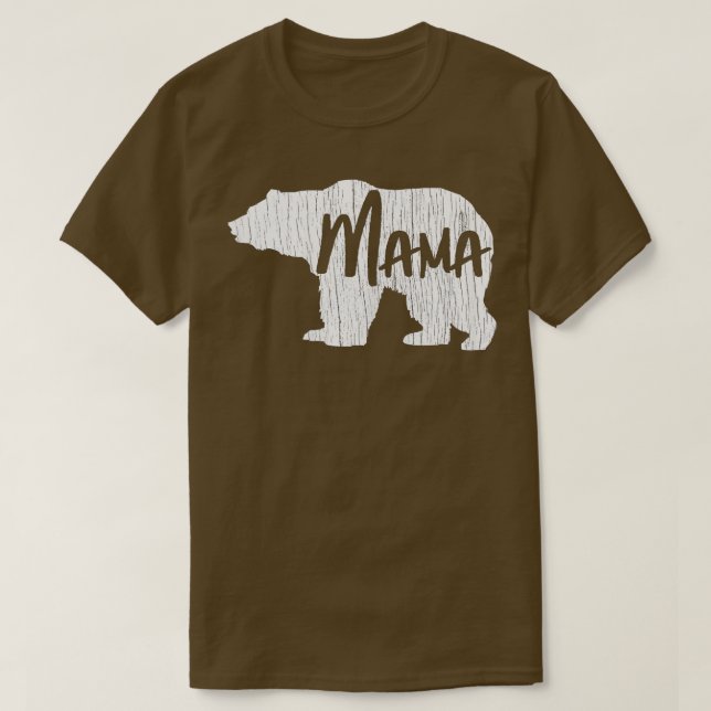 Camiseta Dia de as mães Presente Mamãe Ursa Mãe Mulher Vint (Frente do Design)