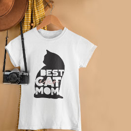 Camiseta Dia de as mães Rosa Engraçado, Melhor Gato Mãe
