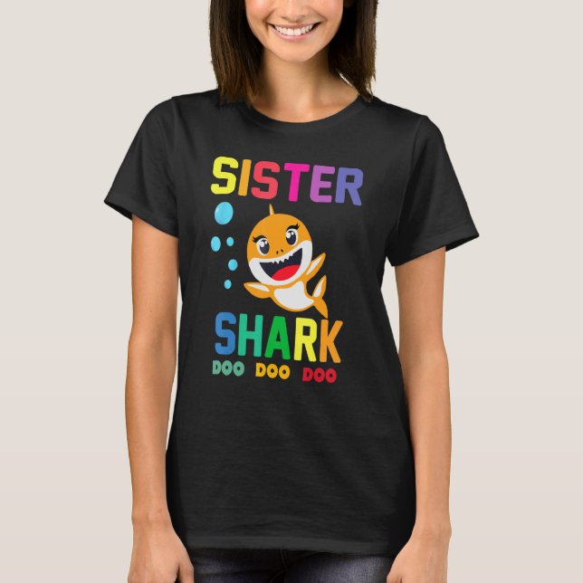 Camiseta Dia de as mães Sister Shark Sister (Frente)