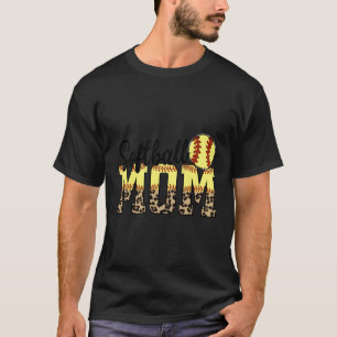 Camiseta Dia de as mães Softball Mamãe Cita