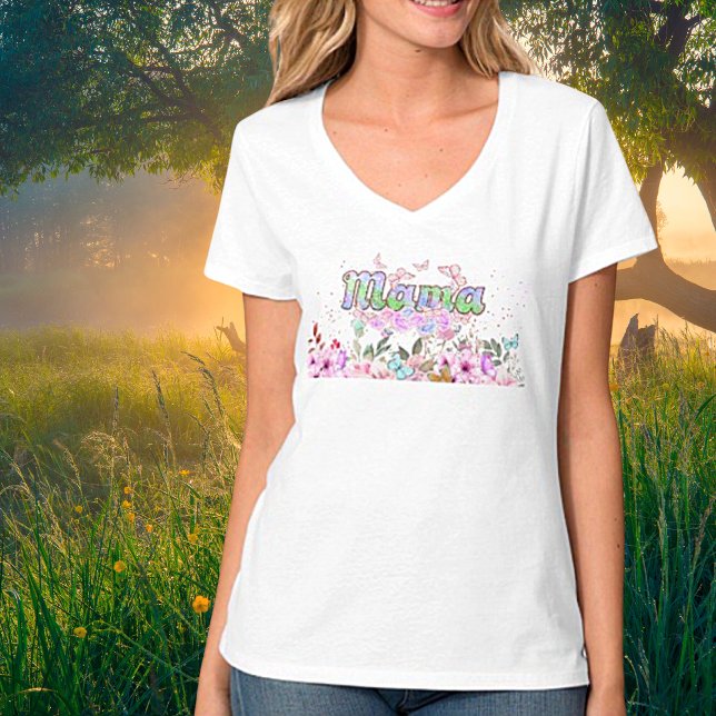 Camiseta Dia de as mães T-Shirt Sparkly Mama (Criador carregado)