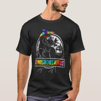 Camiseta Dia de as mães Tie Dye Bonusmomsaurus Bonus Mãe Di