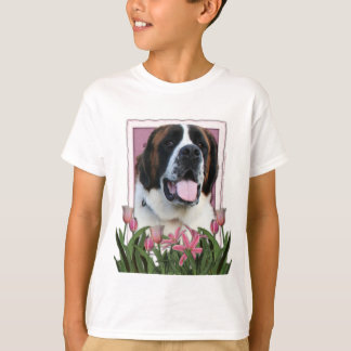 Camiseta Dia de as mães - Tulipas Rosa - Santo Bernard - Ma