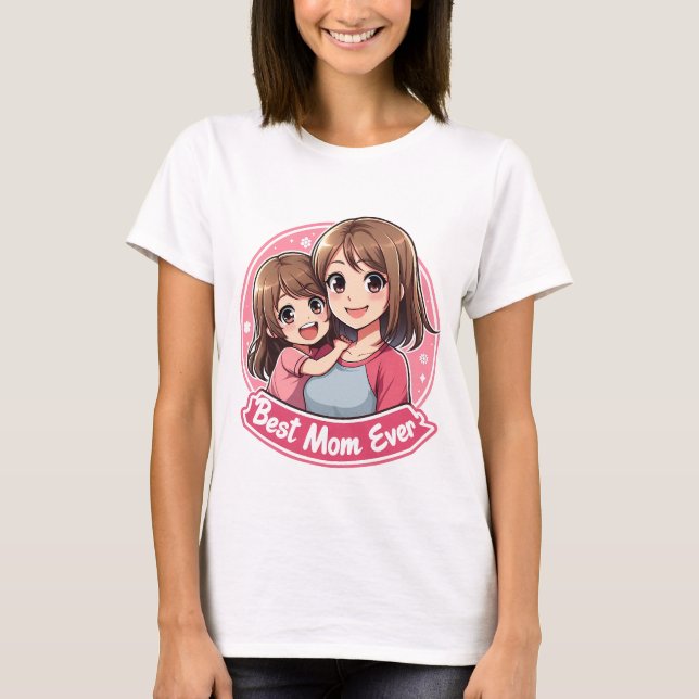 Camiseta Dia de as mães - Uma mãe e sua filha (Frente)