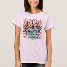"Dia de as mães Wildflower T-Shirt Elegance"
