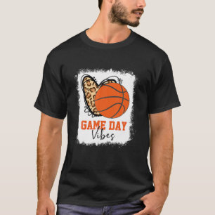 Camiseta Dia de Basquete Branqueado Vibes Softball Mãe Ti