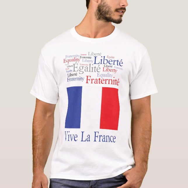 Camiseta Dia de Bastille francês da bandeira de France do (Frente)