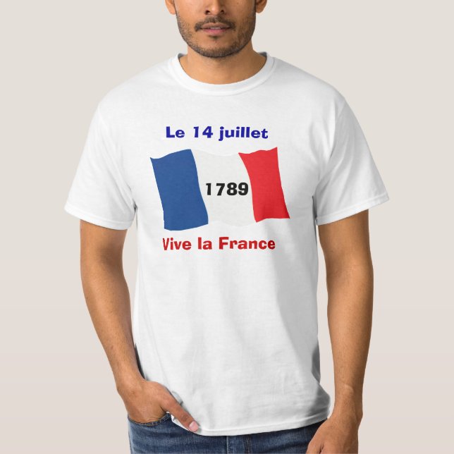 Camiseta Dia de Bastille, o 14 de julho, ataque do Bastille (Frente)