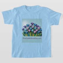 Dia de BD Livre Flor Camisa-T Meninas