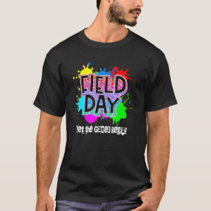 Camiseta Dia de Campo Arco-Íris Cor Aberta Deixar Os Jogos 