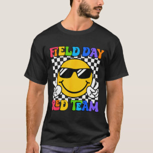 Camiseta Dia de campo equipe vermelha engraçado para profes