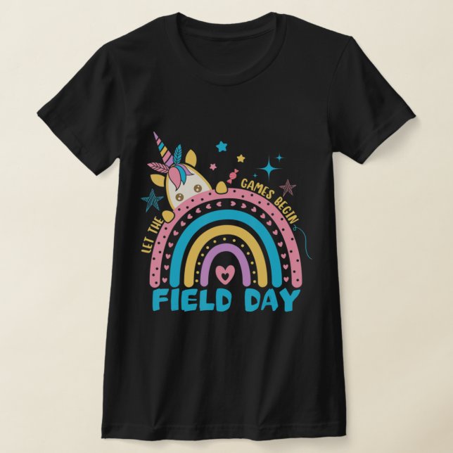 Camiseta Dia de Campo Que Os Jogos Comecem Crianças Meninas (Postura )