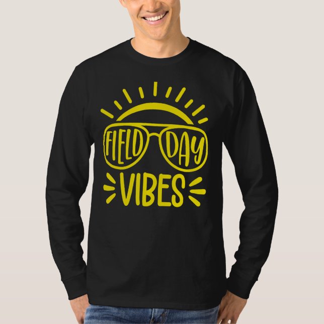 Camiseta Dia de Campo Vibes Para Crianças Professoras Dia D (Frente)