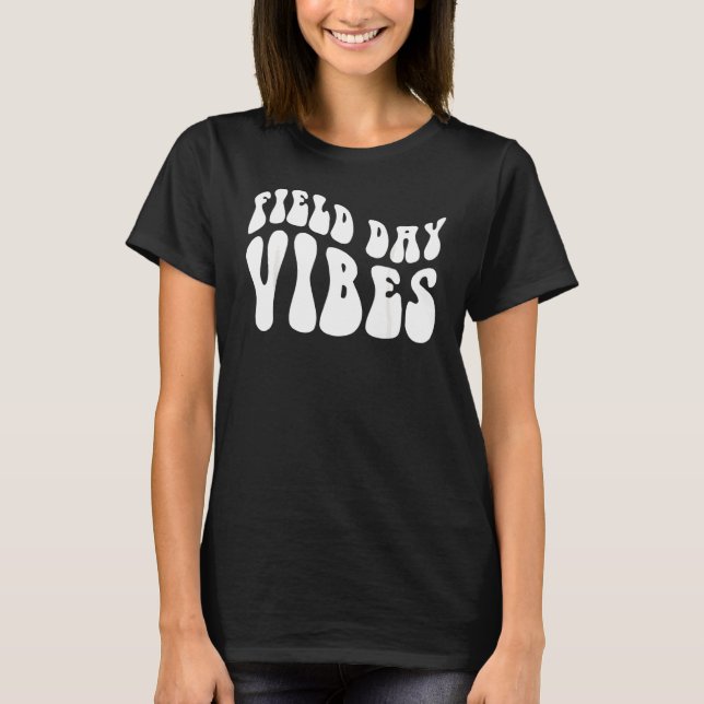 Camiseta Dia de Campo Vibes Para Crianças Professoras Dia D (Frente)