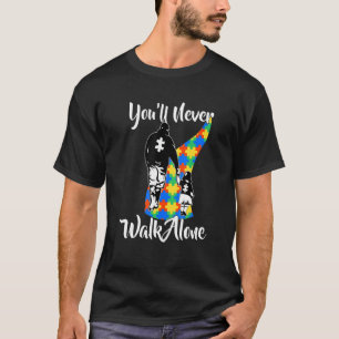 Camiseta Dia de Conscientização do Autismo Eu Amo Alguém co