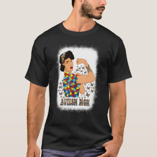 Camiseta Dia de Conscientização do Autismo Mulher Forte Mãe
