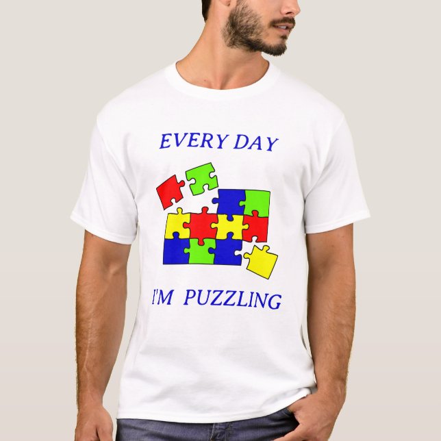 Camiseta Dia de conscientização do Autismo Quebra-cabeça de (Frente)