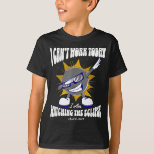 Camiseta Dia de Eclipse Solar Fofo de Folga Dabbing