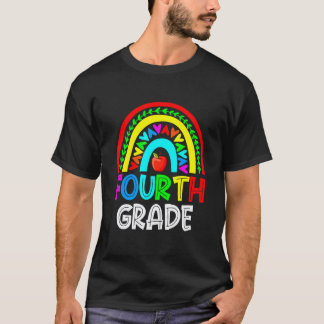 Camiseta Dia de Escola Cute Fist 4ª Série Professora Arco-Í