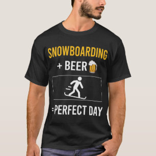 Camiseta Dia de Esqui Aquático Snowboarding Snowboard Esqui