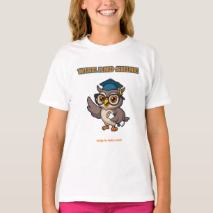 Camiseta DIA DE FORMATURA Menina coruja formada com boné az