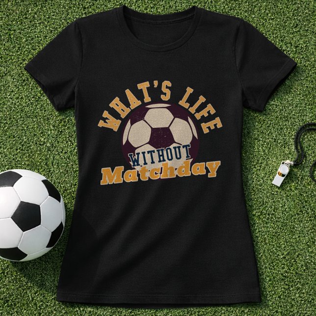 Camiseta Dia de Futebol Citação Retro da Vida (Criador carregado)
