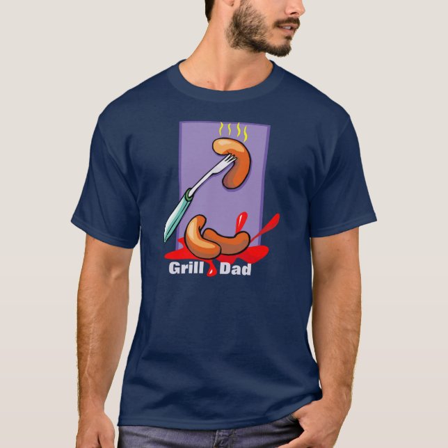 Camiseta Dia de Grillin com Cães Quentes (Frente)