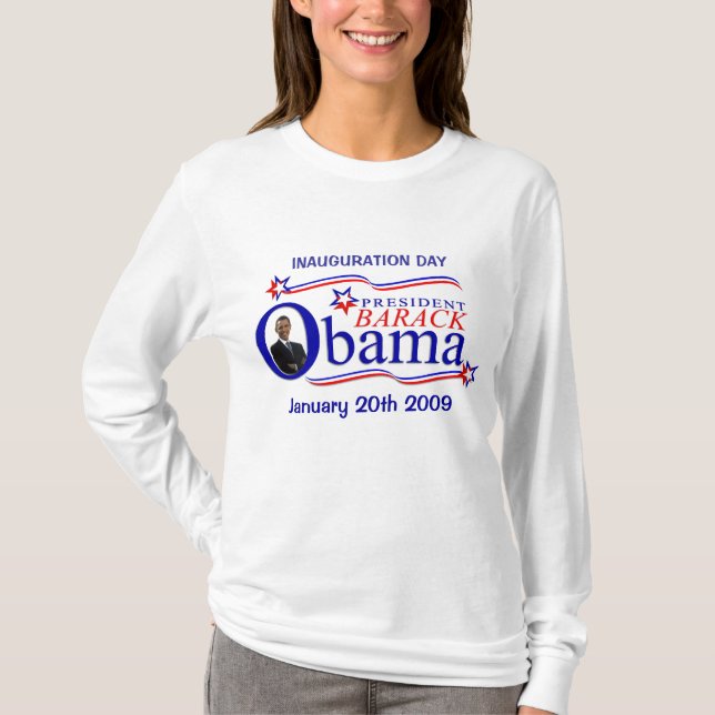 Camiseta Dia de inauguração de Obama - t-shirt da (Frente)