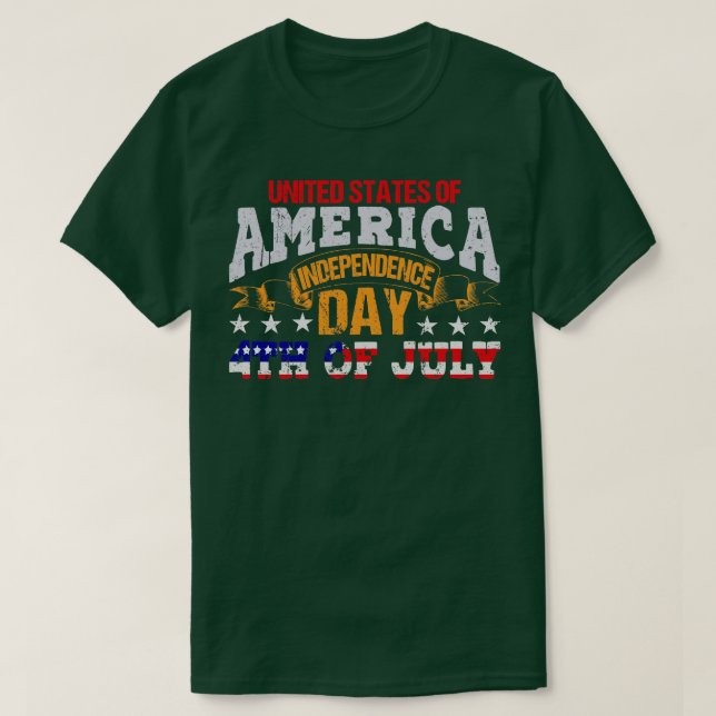 CAMISETA DIA DE INDEPENDÊNCIA DO ESTADO UNIDO DA AMÉRICA (Frente do Design)