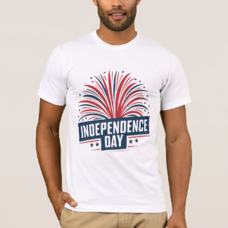 Camiseta Dia de Independência do Vídeo do Fogo Negrito