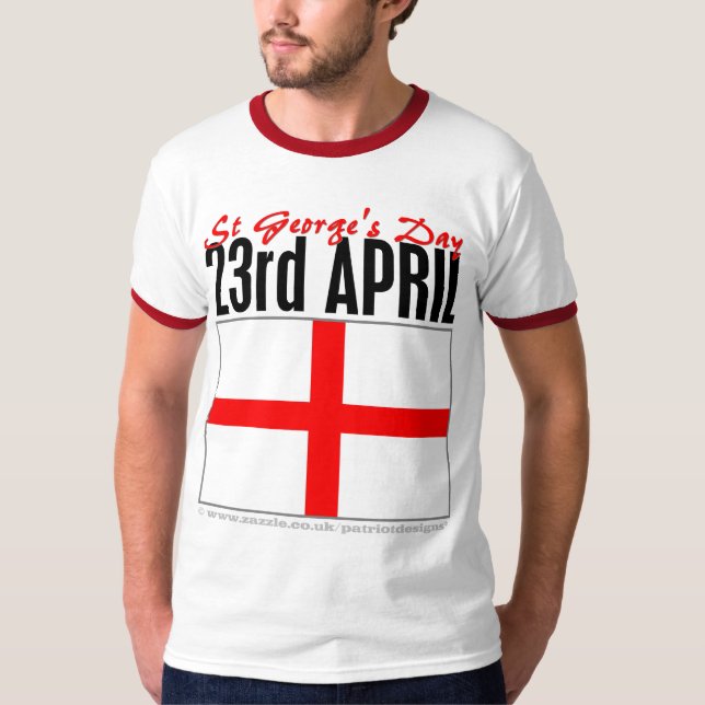 Camiseta Dia de Inglaterra, St George (Frente)